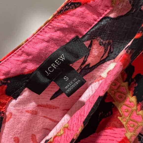 J. Crew Bruna Tie Shoulder Sleeveless Top in Antigua Leaves S - Picture 4 of 4